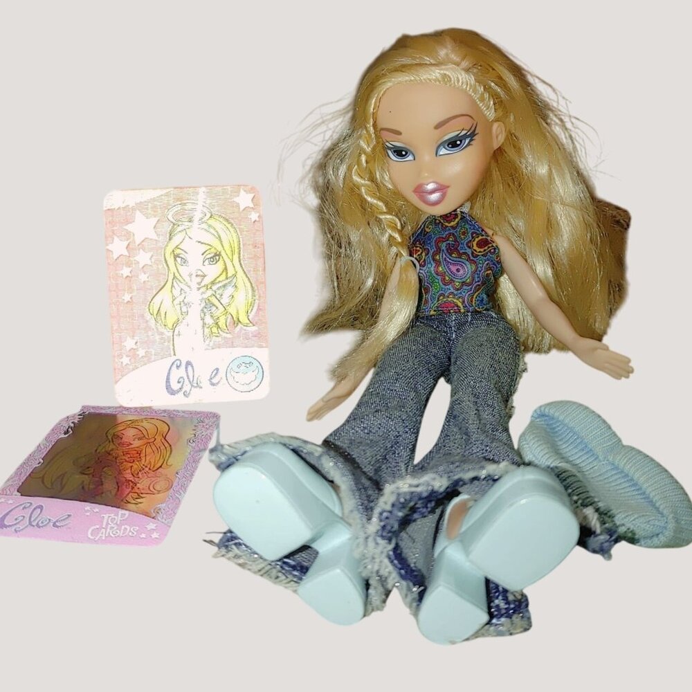 Chloe Doll MGA 2001 Angel Blonde Hair Blue Eyes Denim Flare Pants Collectible